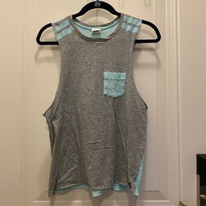VS Pink Gray and Blue Muscle Tank with Pocket